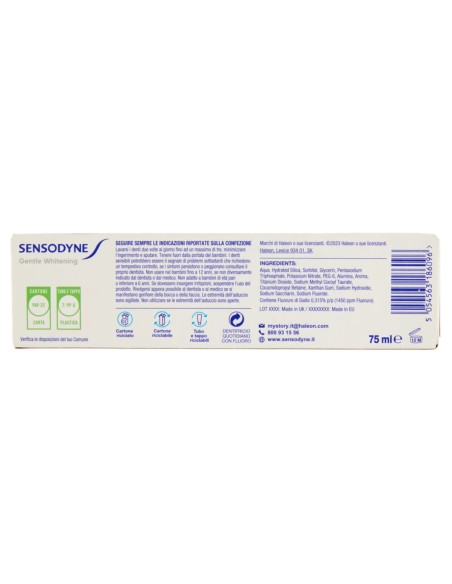 Sensodyne Dentifricio - 75ml - Gentle Witening - Sbiancante Denti Sensibili
